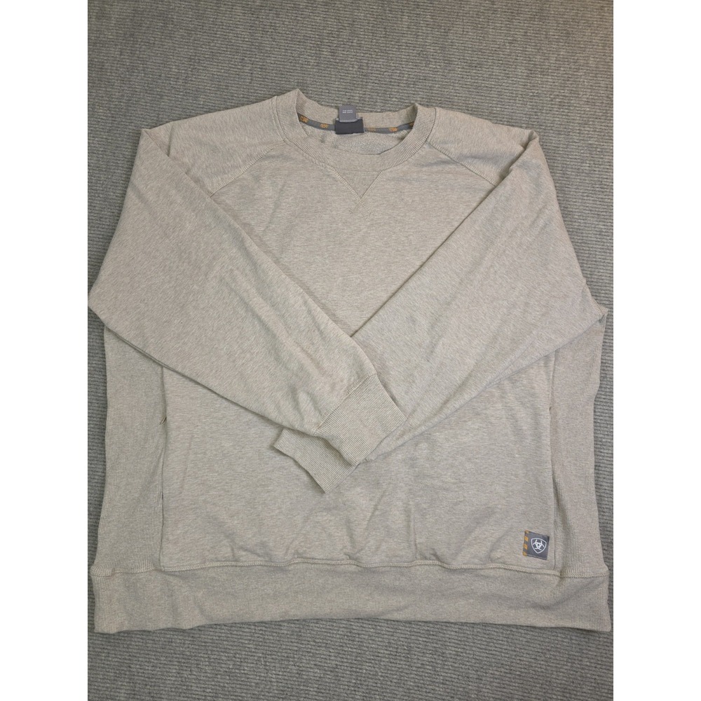 ARIAT Rebar Workman Washed Fleece Sweatshirt 2XL Side Zip Pockets Western